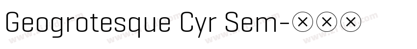 Geogrotesque Cyr Sem字体转换